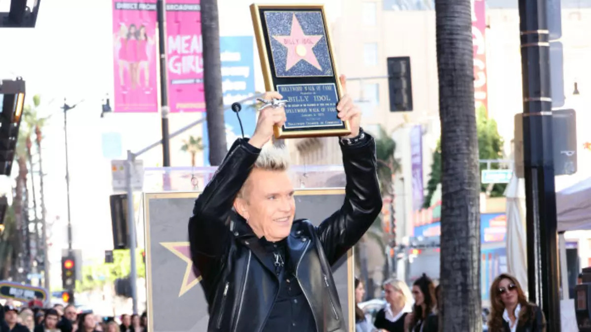 Billy Idol rocked to the top of the charts with his Rebel Yell and his Dancing with Myself, claimed he is on the Walk of Fame.