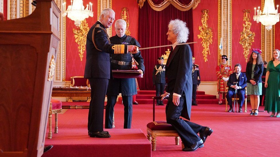 Queen guitarist Brian May from rock and roll royalty to being officially recognized by royalty.